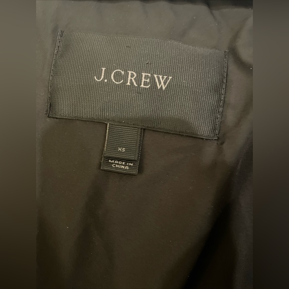 Jcrew long down puffer jacket black hooded - Picture 5 of 8